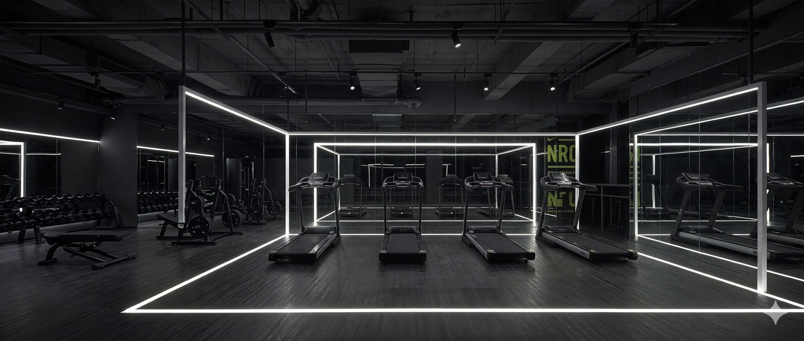 Dedicated cardio section with machines