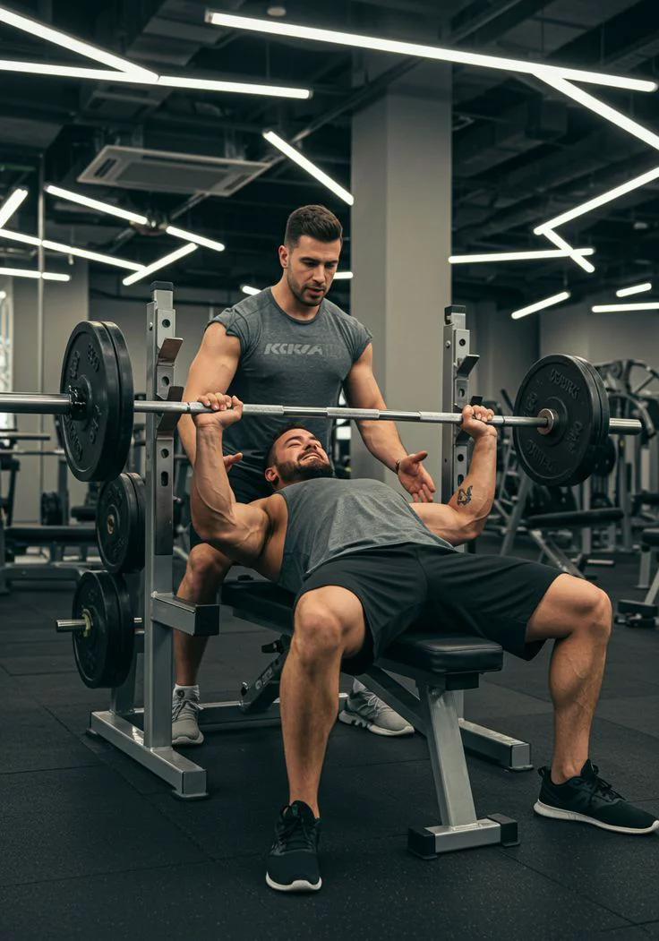 Owner coaching a member on lifting form