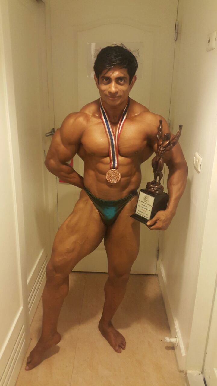 Mr. Promod Singh with his award.